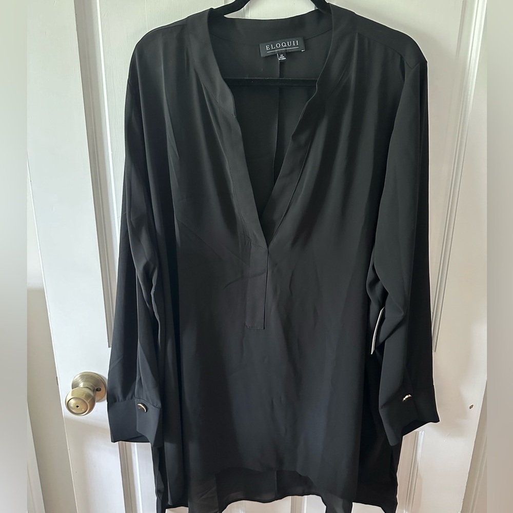 ELOQUII size 22 NWT black blouse